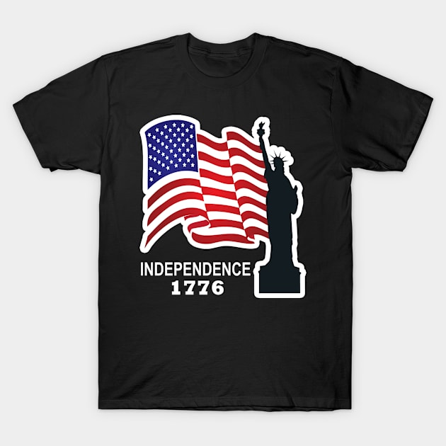 4Th Of July Independence 1776 T-Shirt by karascom